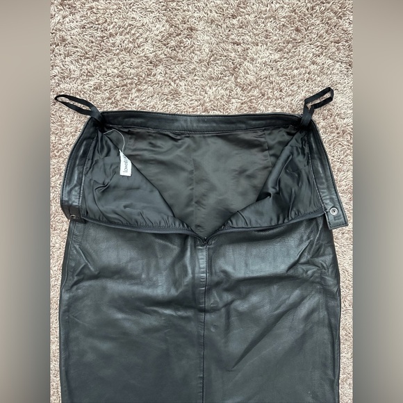 Vintage Lowell And Whitney Genuine Leather Skirt - Picture 4 of 5